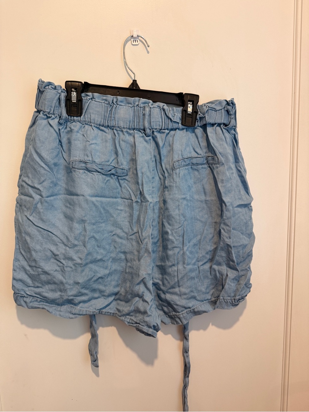 Harper Light Blue High Waist Women’s Shorts - Picture 5 of 5
